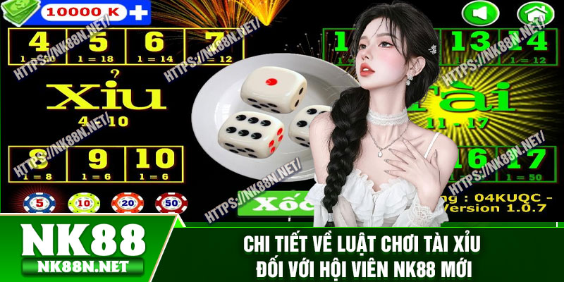 Chi tiết về luật chơi tài xỉu đối với hội viên Nk88 mới
